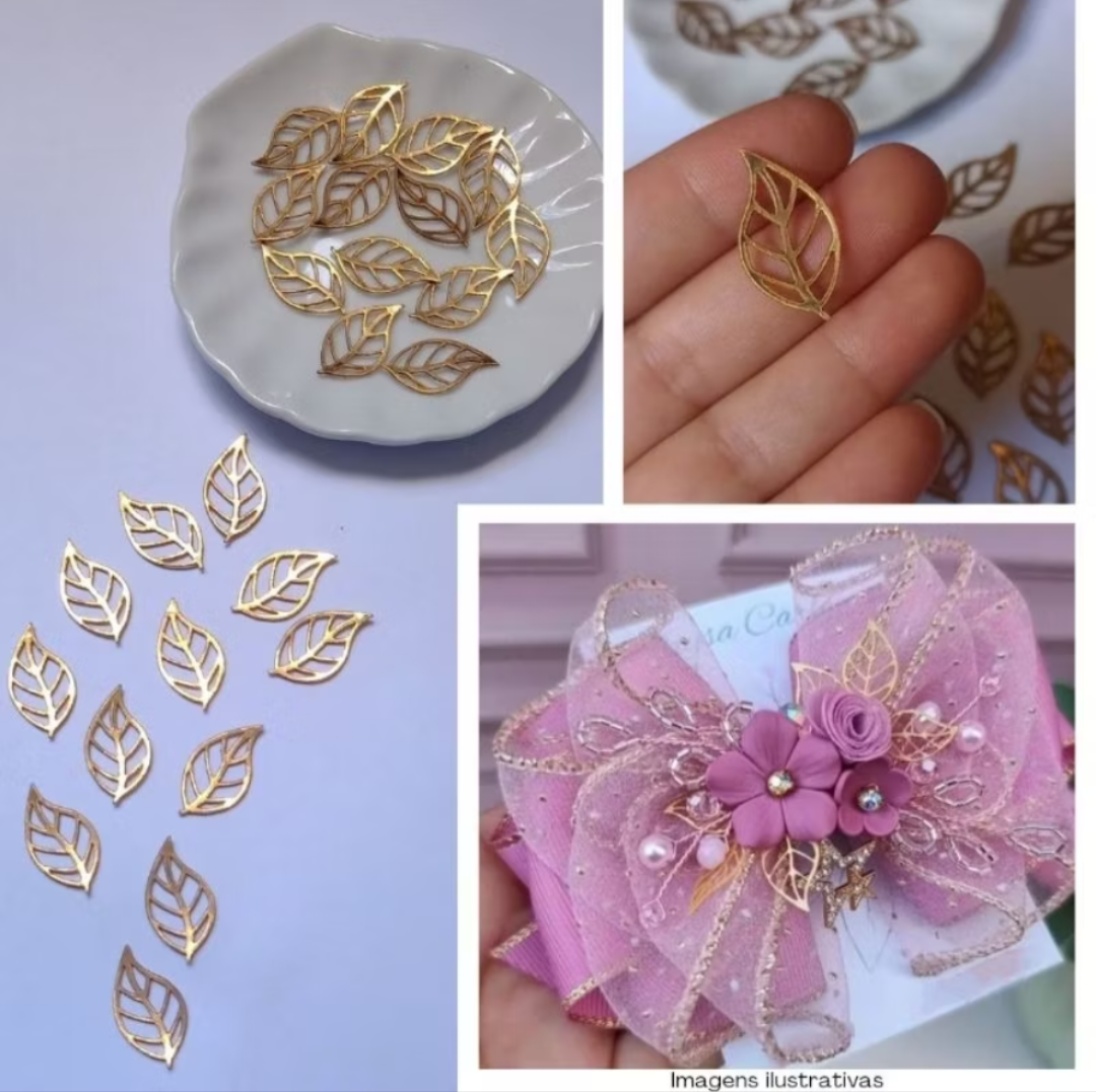 M58 - Recortes Apliques Folhas - 20 unidades